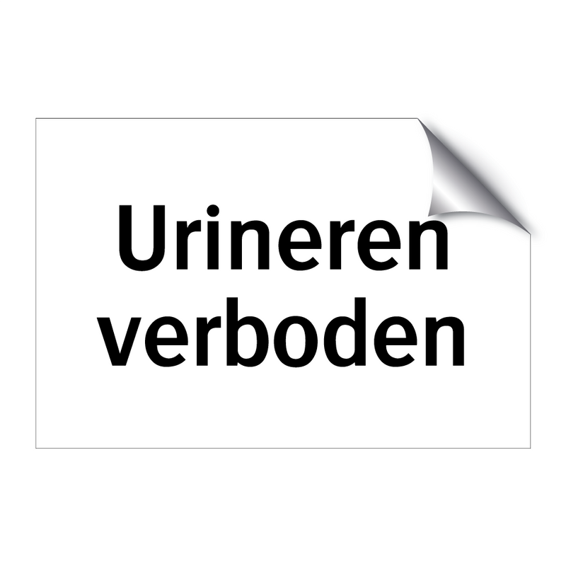 Urineren verboden