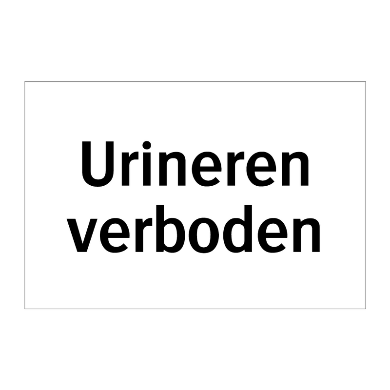 Urineren verboden