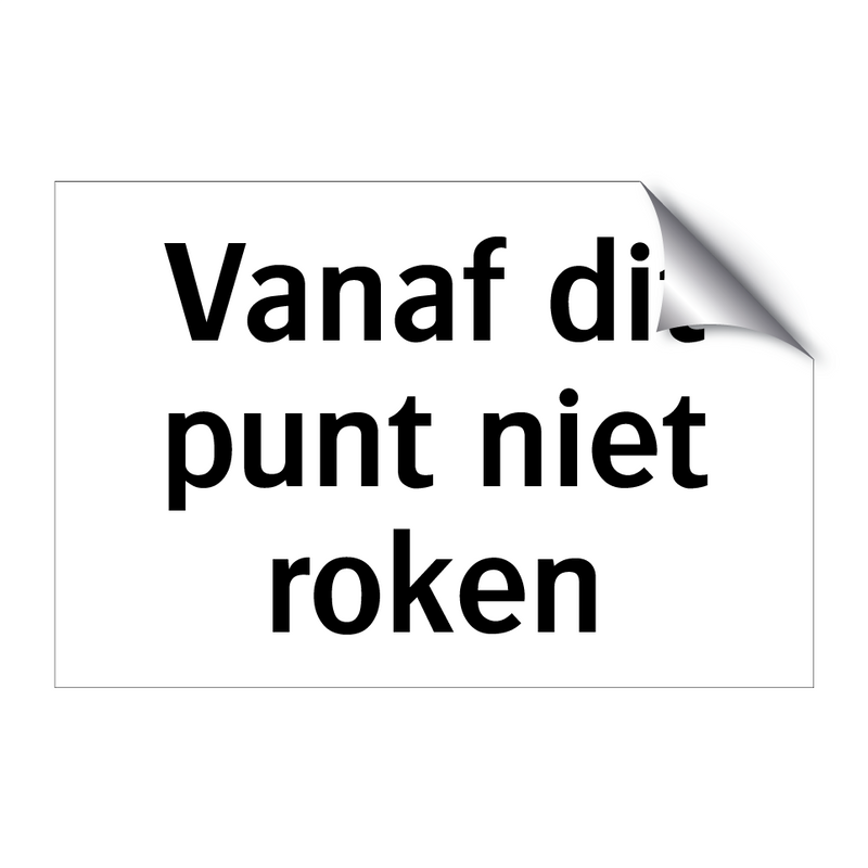 Vanaf dit punt niet roken