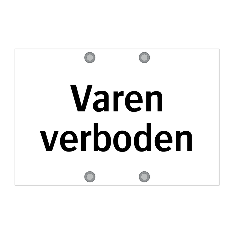 Varen verboden