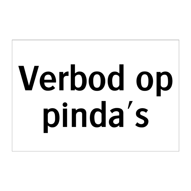 Verbod op pinda's