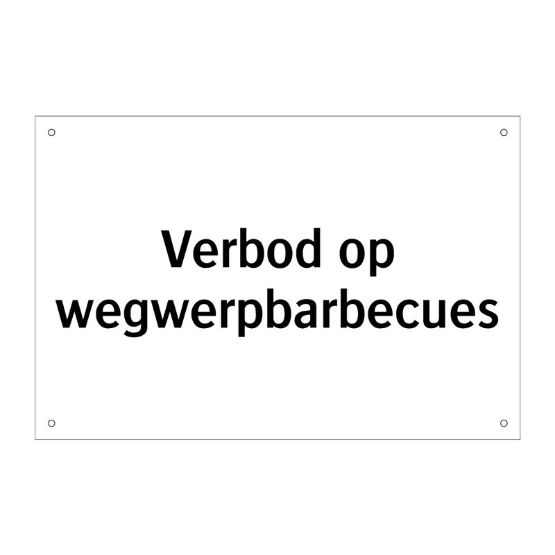 Verbod op wegwerpbarbecues