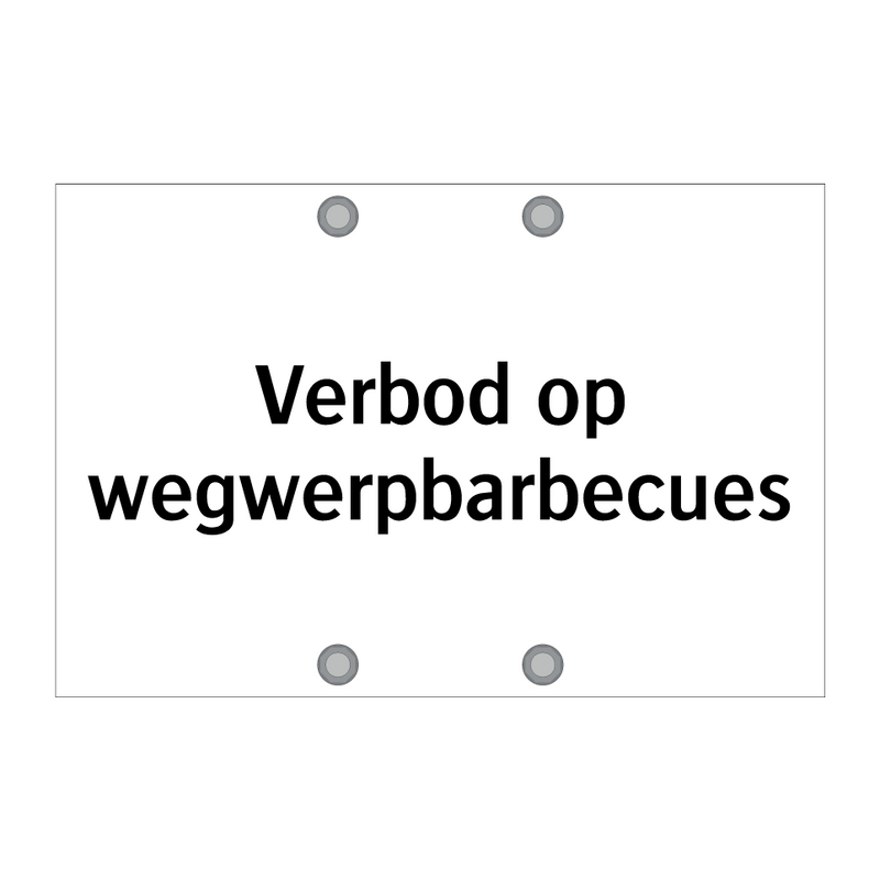 Verbod op wegwerpbarbecues