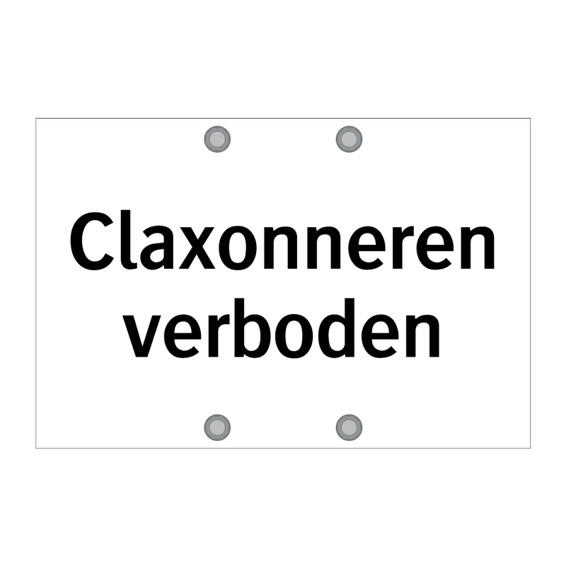 Claxonneren verboden