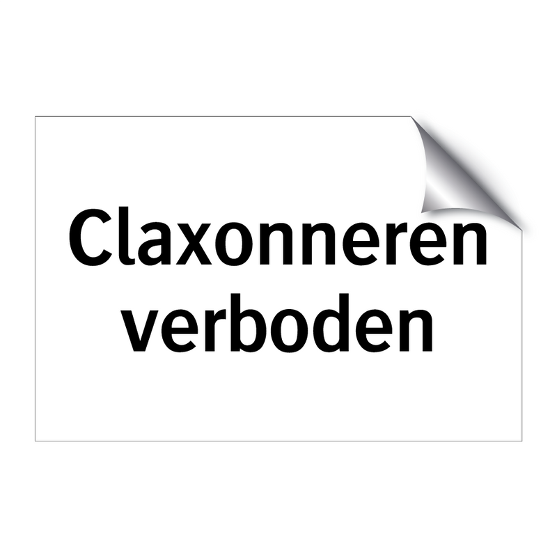 Claxonneren verboden