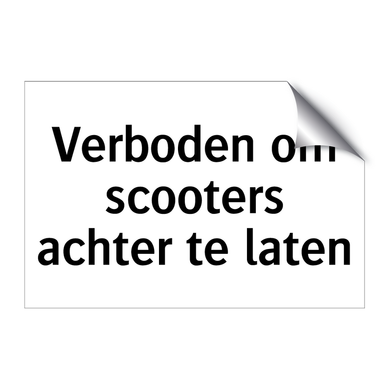 Verboden om scooters achter te laten