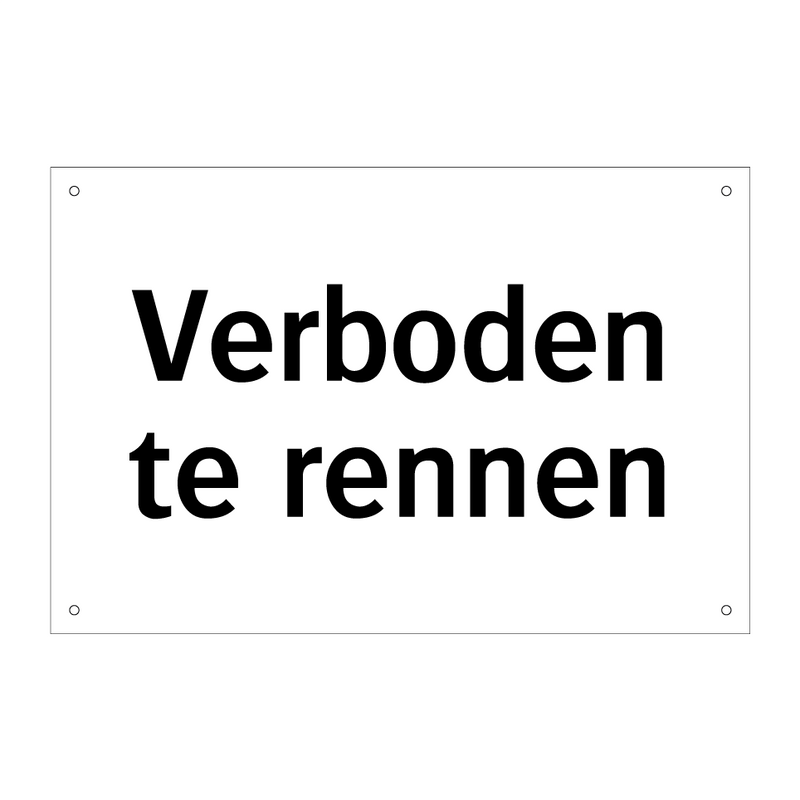 Verboden te rennen