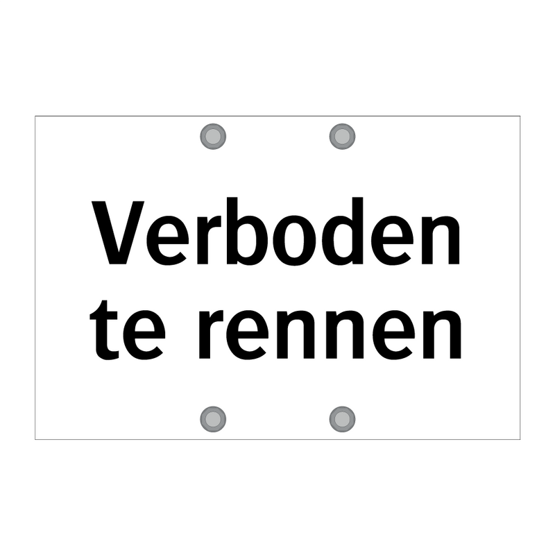 Verboden te rennen