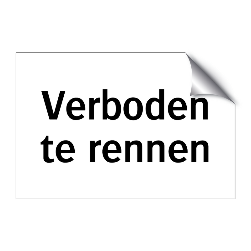 Verboden te rennen