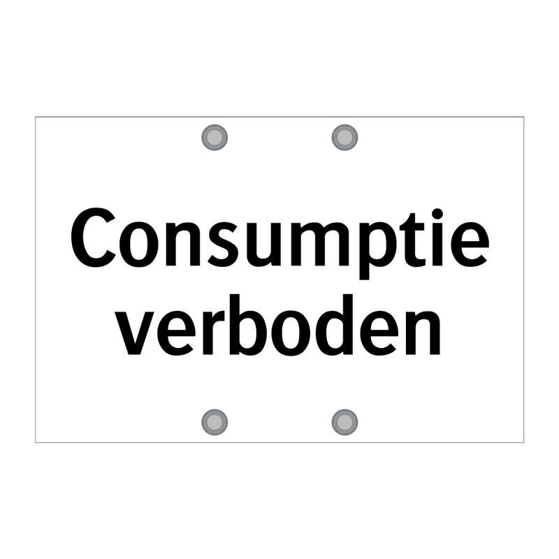 Consumptie verboden