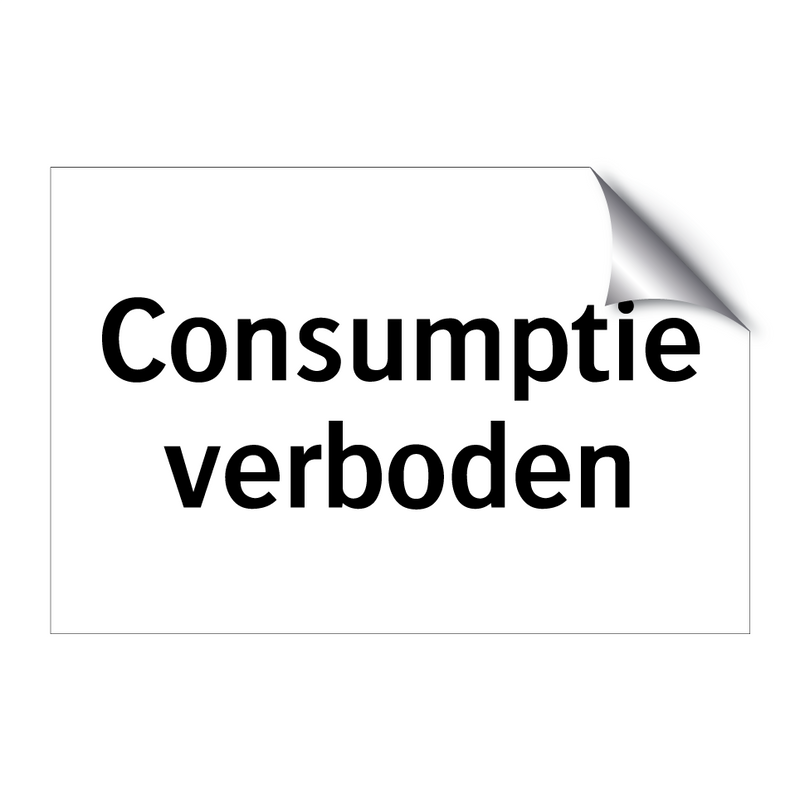 Consumptie verboden