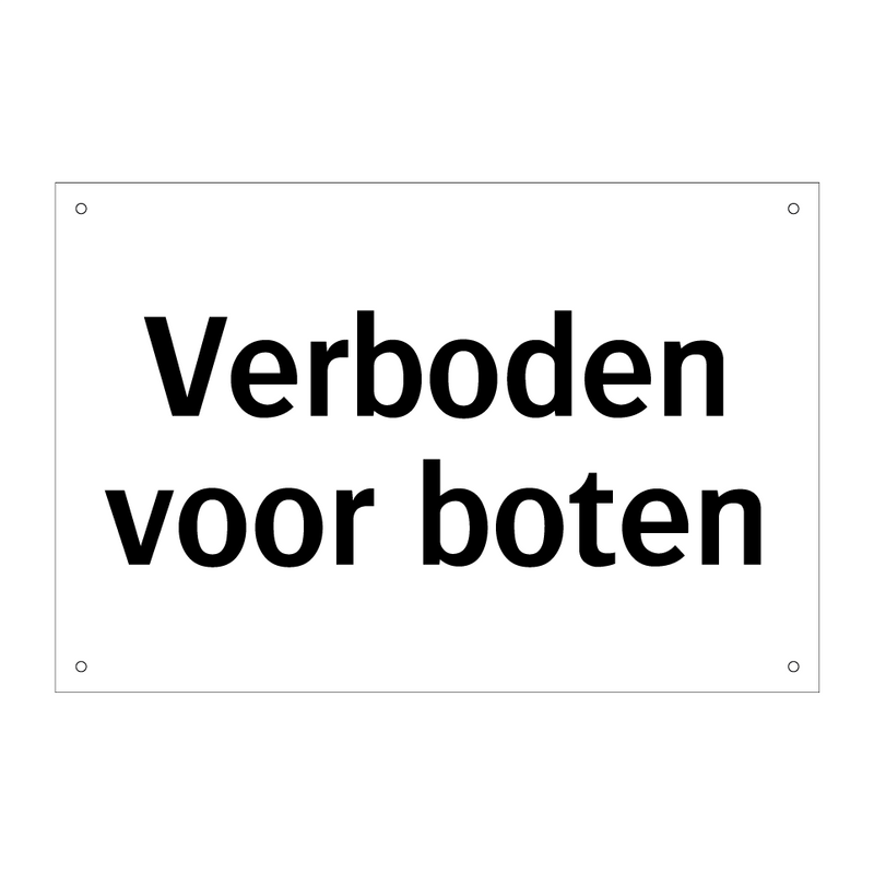 Verboden voor boten