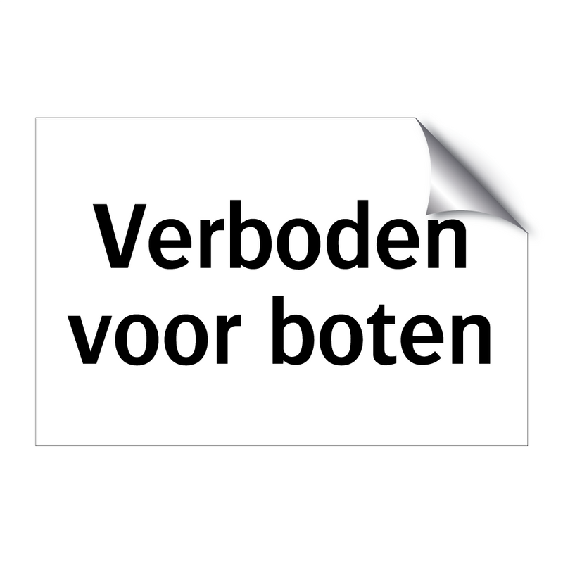 Verboden voor boten