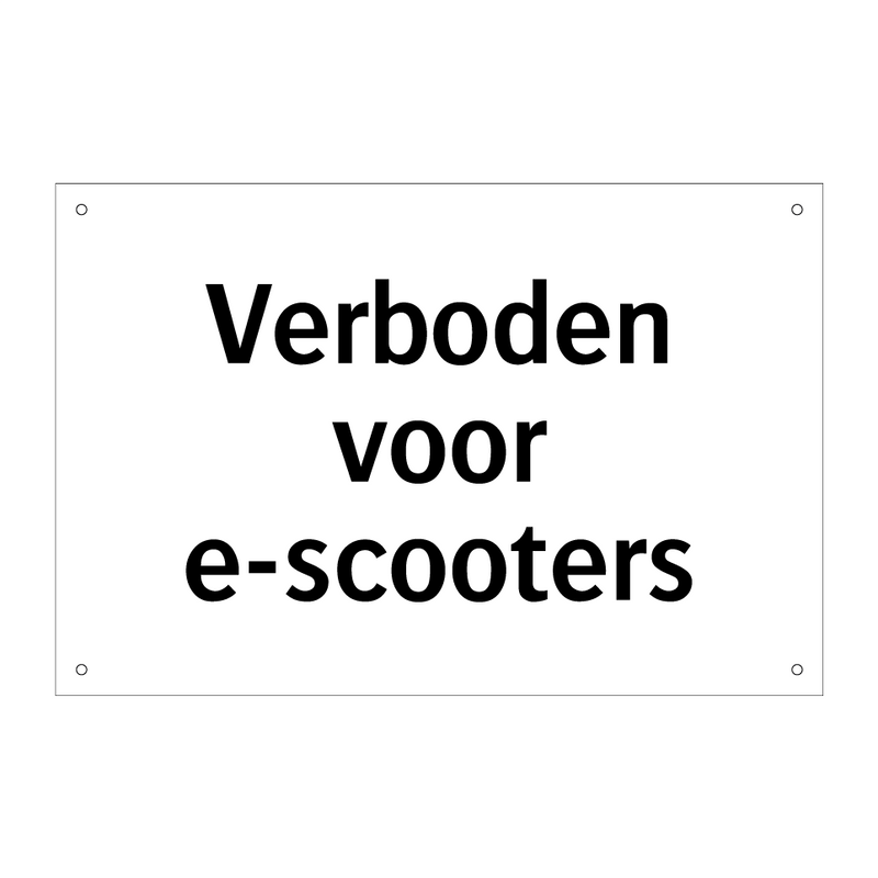 Verboden voor e-scooters