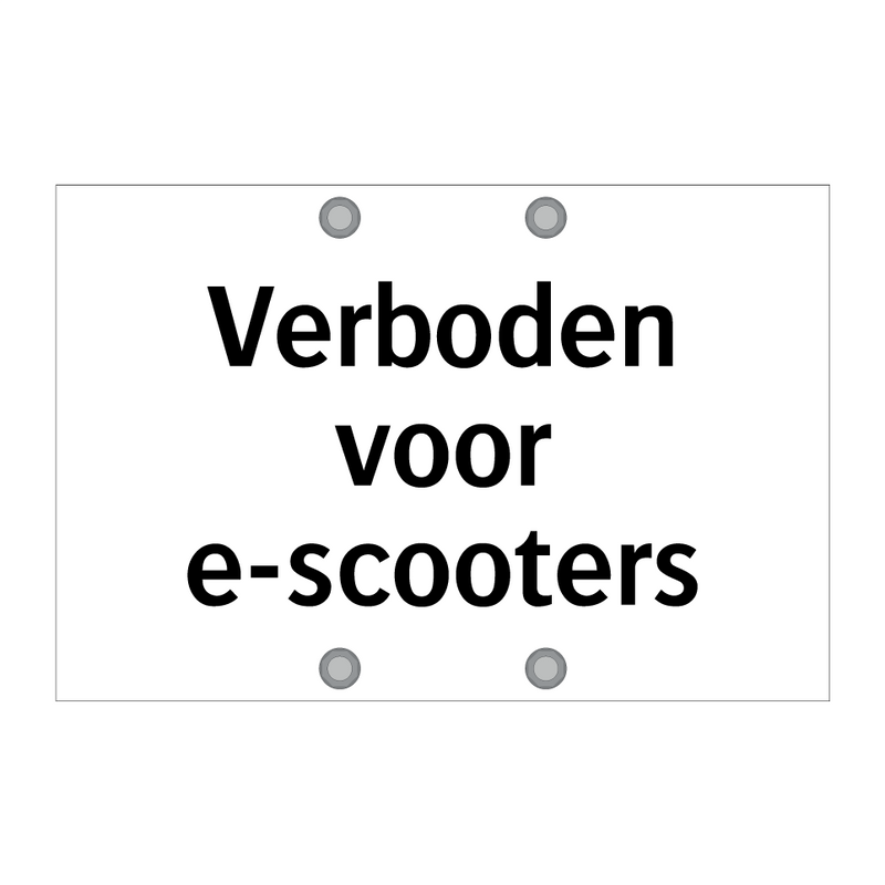 Verboden voor e-scooters