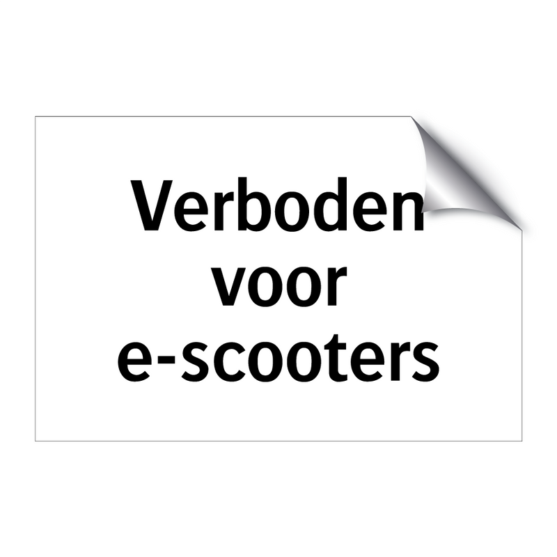 Verboden voor e-scooters