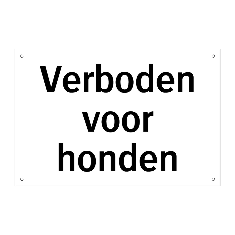 Verboden voor honden