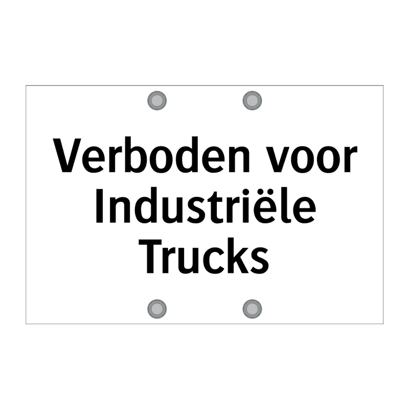 Verboden voor Industriële Trucks