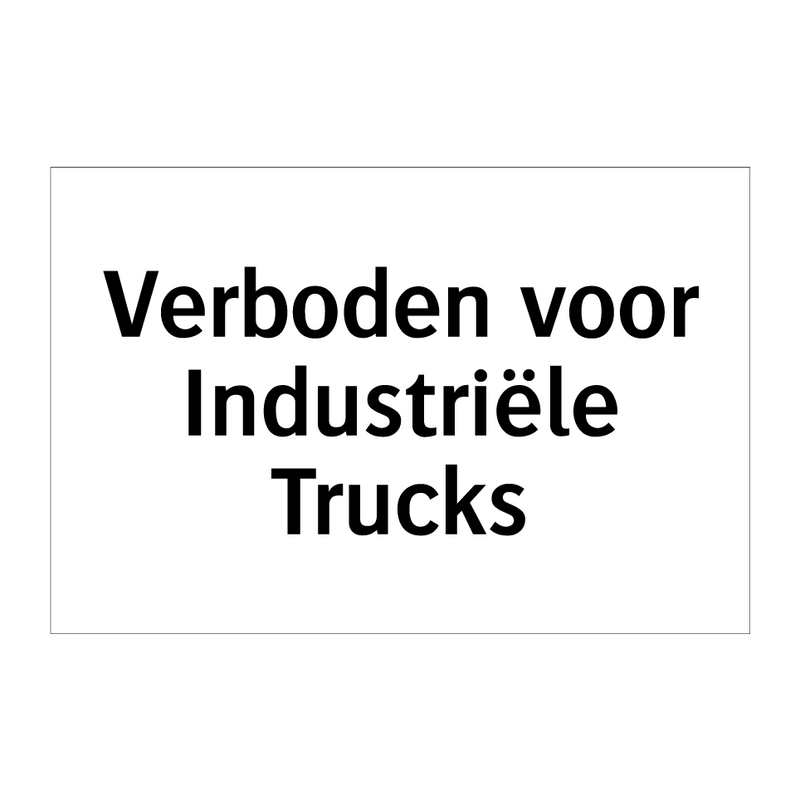 Verboden voor Industriële Trucks