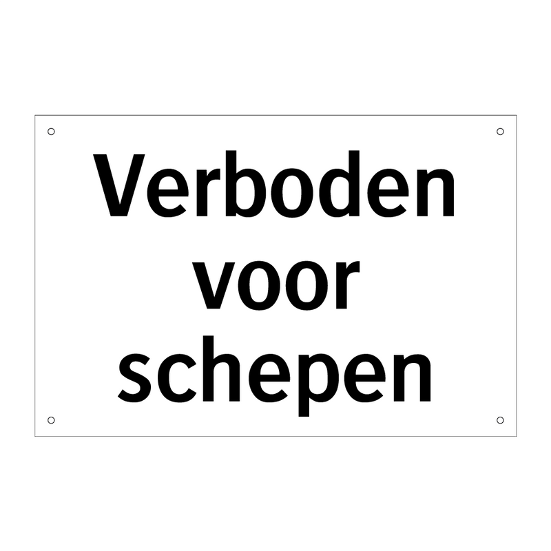 Verboden voor schepen