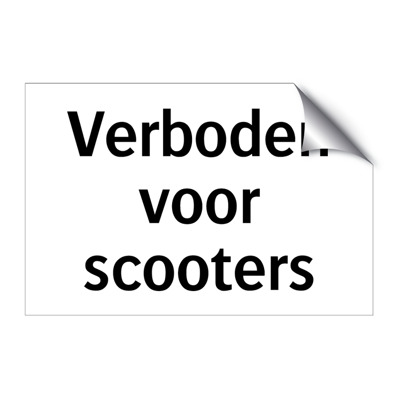 Verboden voor scooters