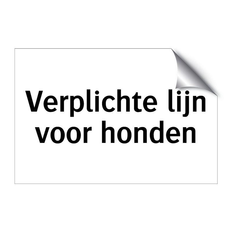 Verplichte lijn voor honden