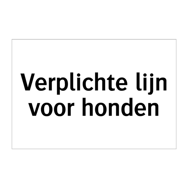 Verplichte lijn voor honden