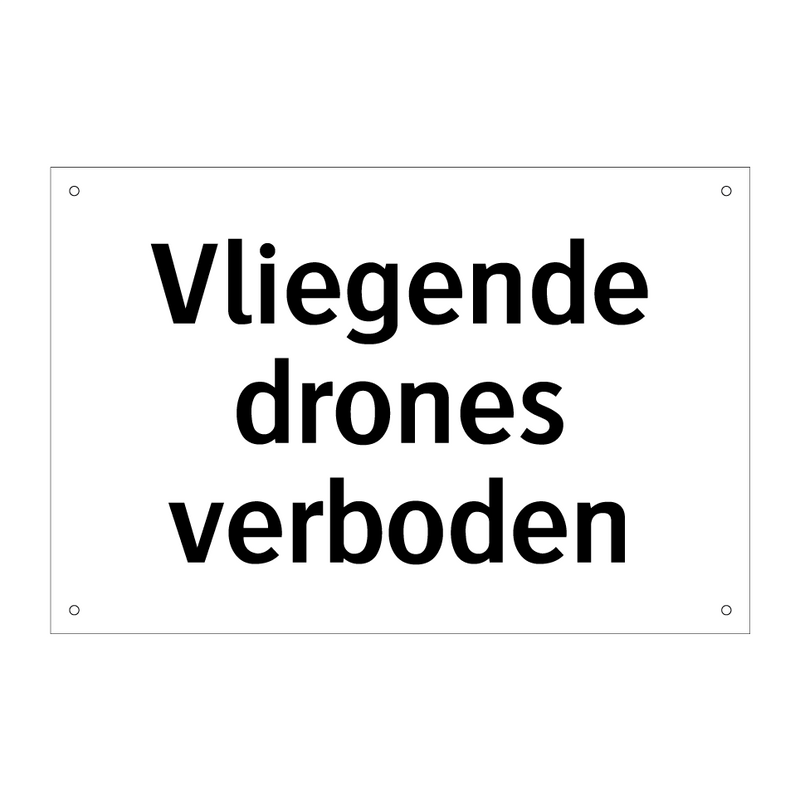 Vliegende drones verboden