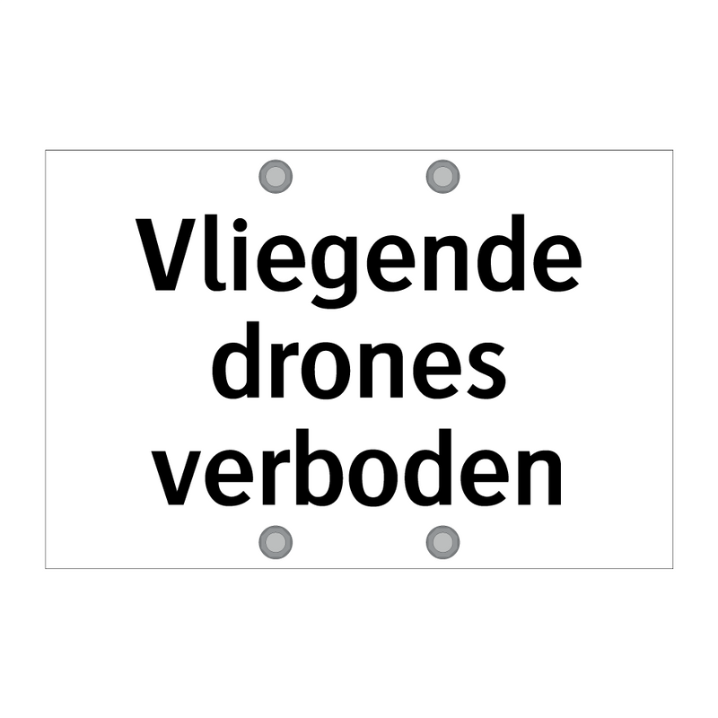 Vliegende drones verboden