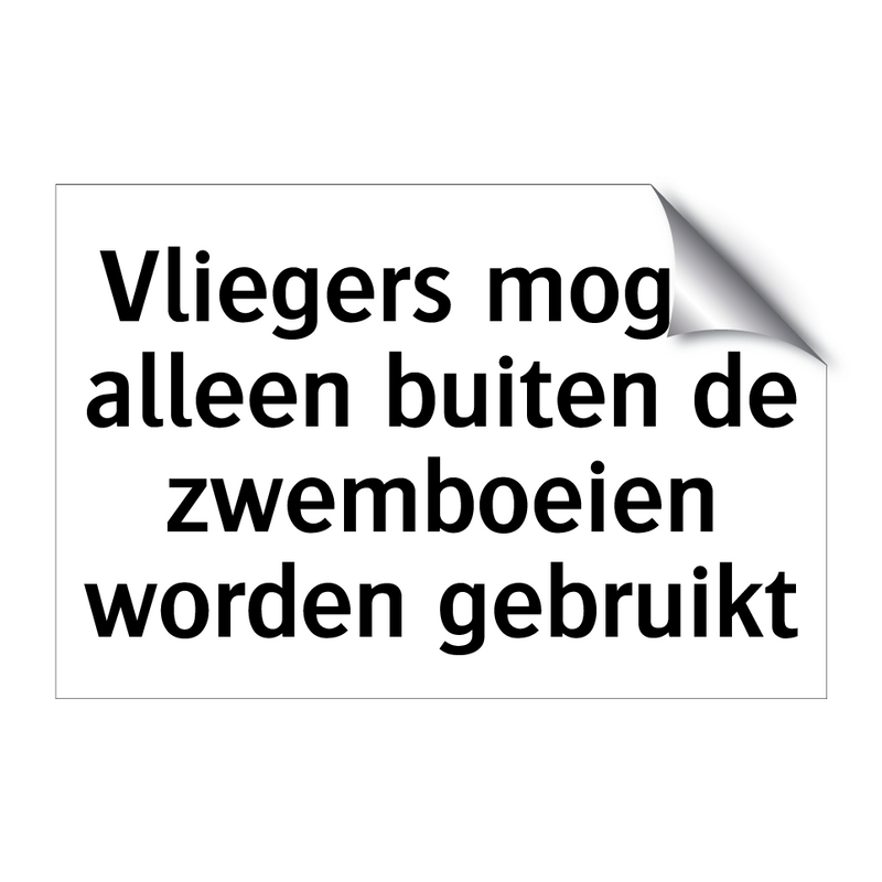 Vliegers mogen alleen buiten de zwemboeien worden gebruikt