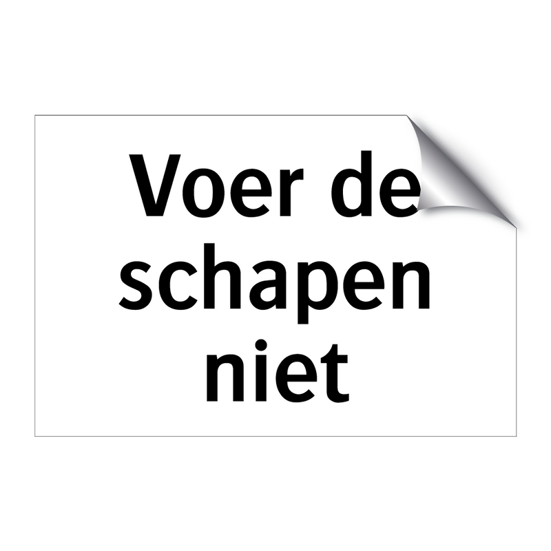 Voer de schapen niet