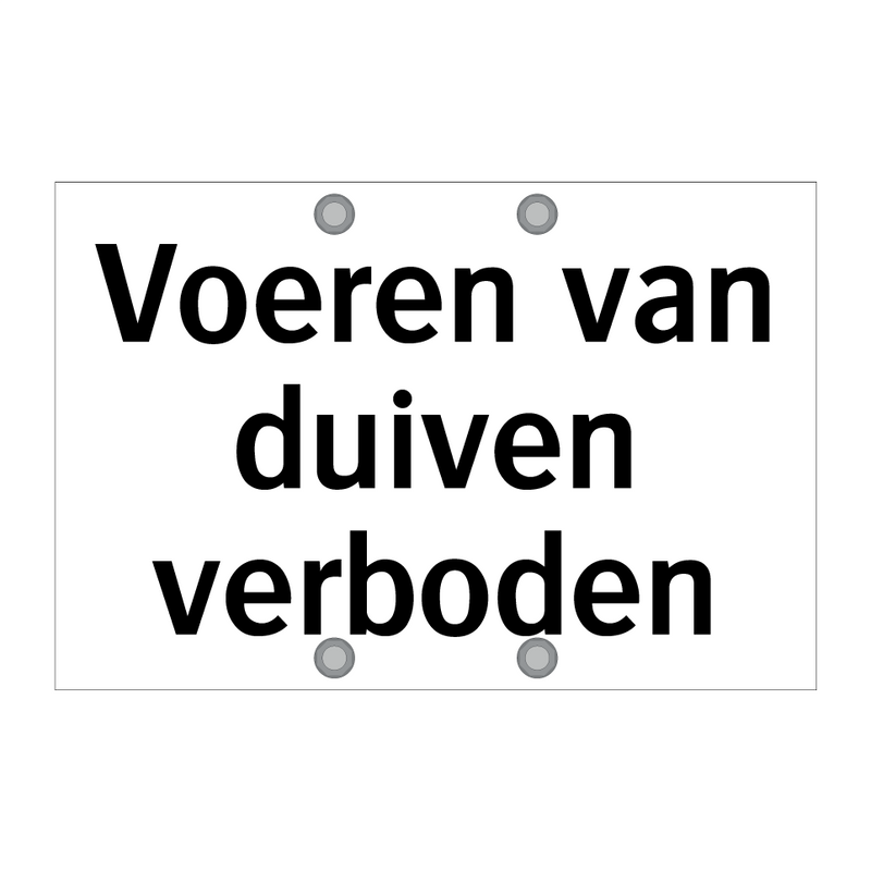 Voeren van duiven verboden