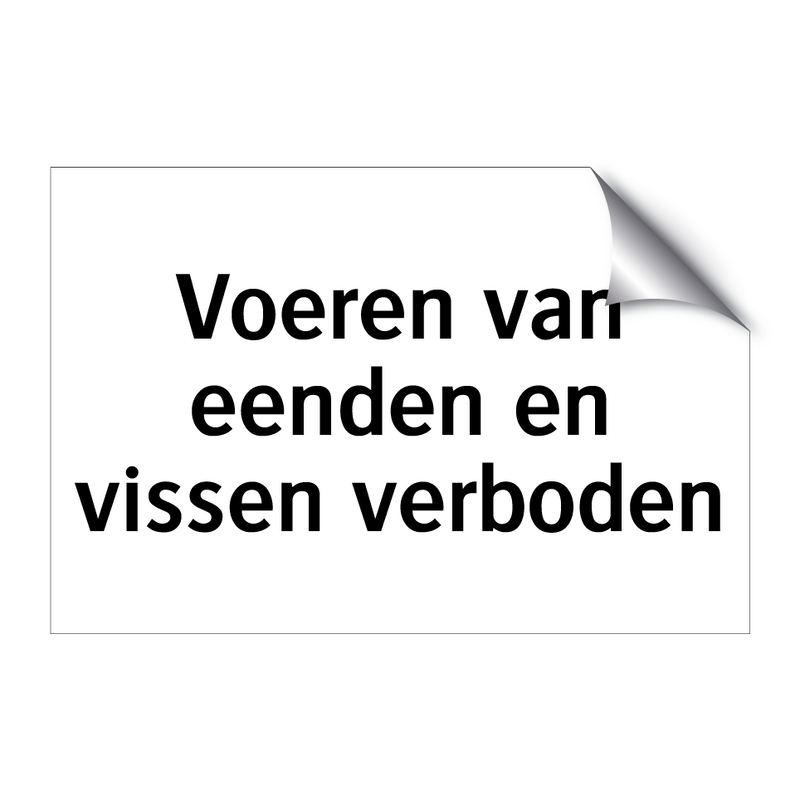 Voeren van eenden en vissen verboden