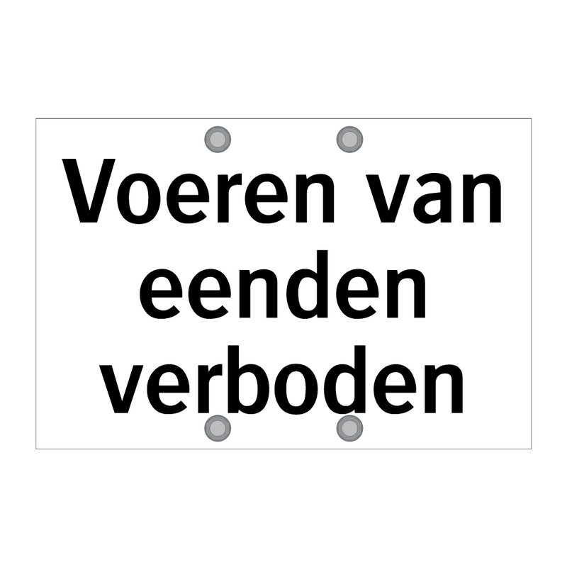 Voeren van eenden verboden