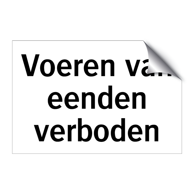 Voeren van eenden verboden