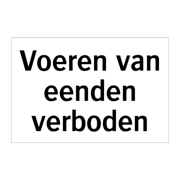 Voeren van eenden verboden