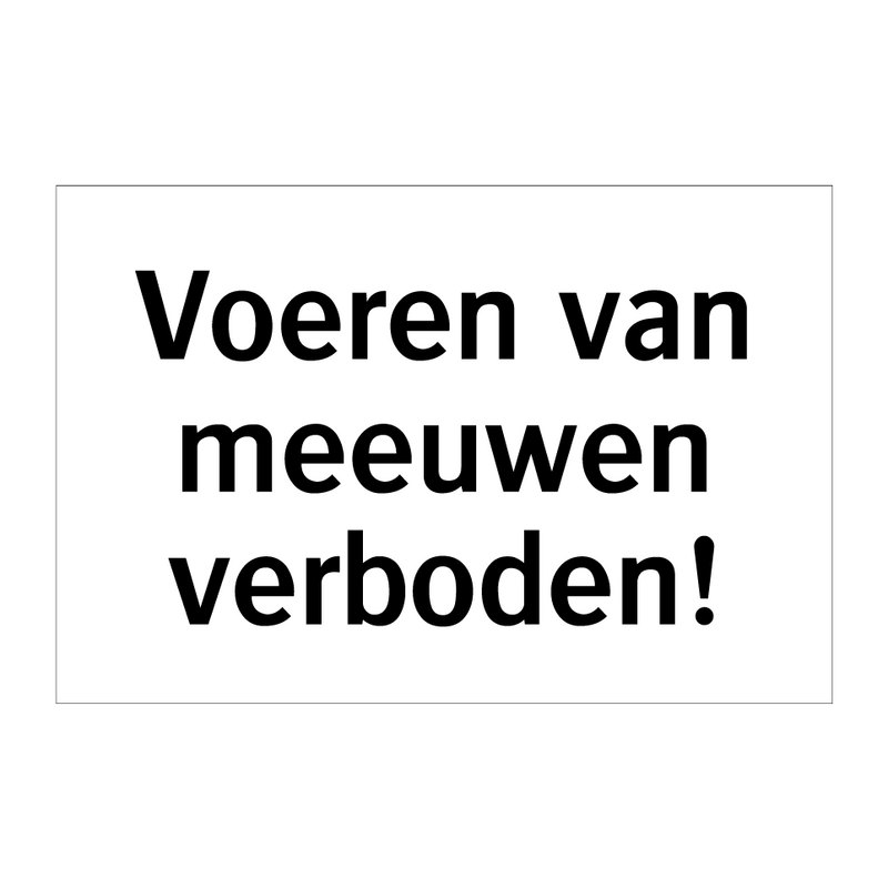 Voeren van meeuwen verboden