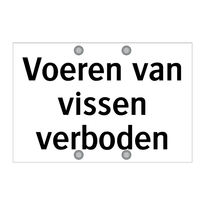 Voeren van vissen verboden