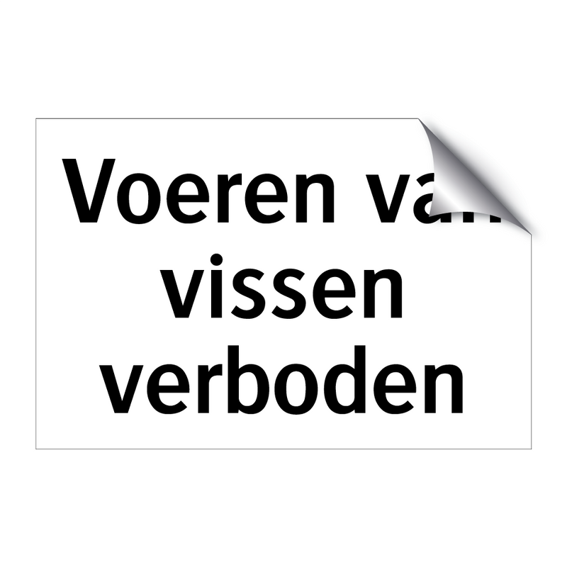 Voeren van vissen verboden