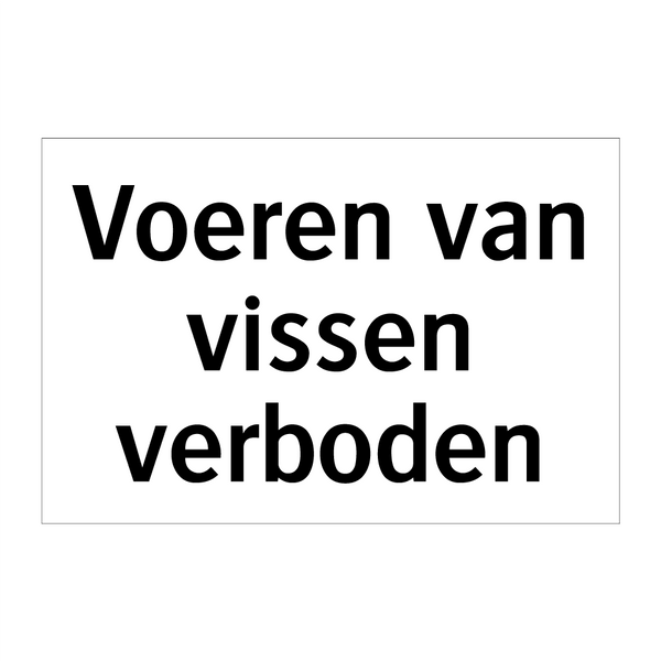 Voeren van vissen verboden