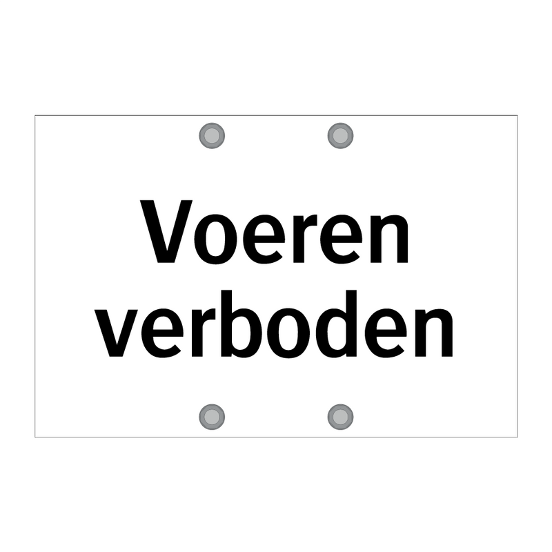 Voeren verboden