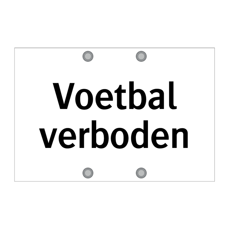 Voetbal verboden