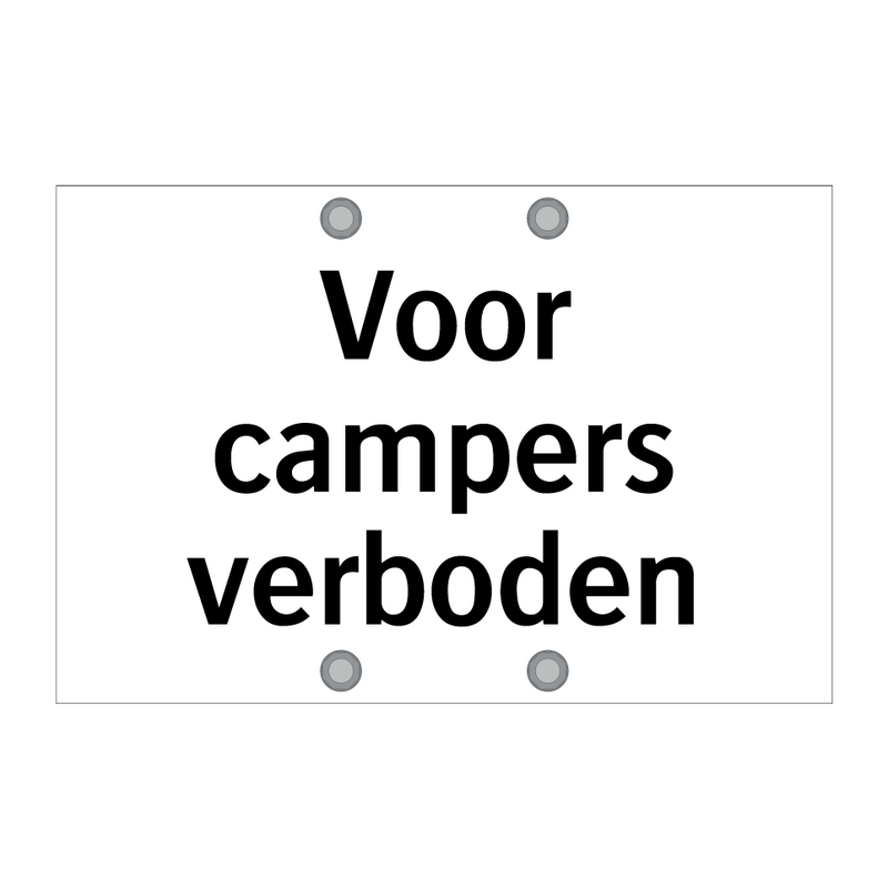 Voor campers verboden