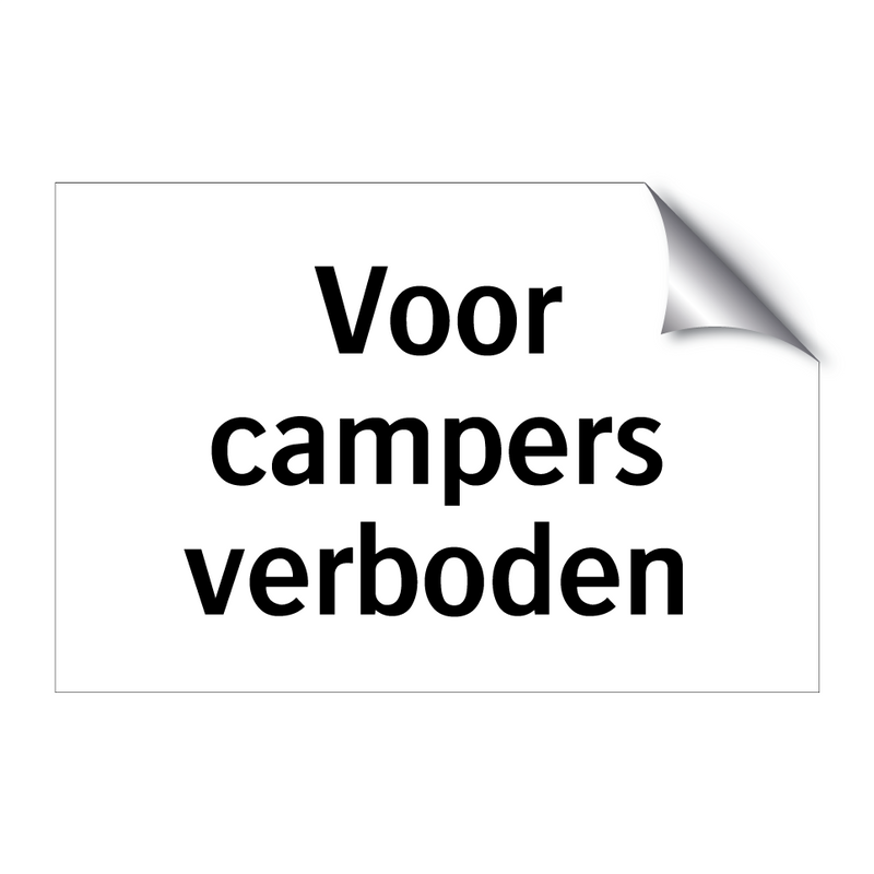 Voor campers verboden