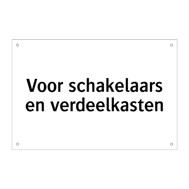 Voor schakelaars en verdeelkasten