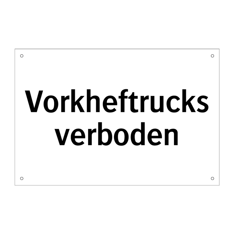 Vorkheftrucks verboden