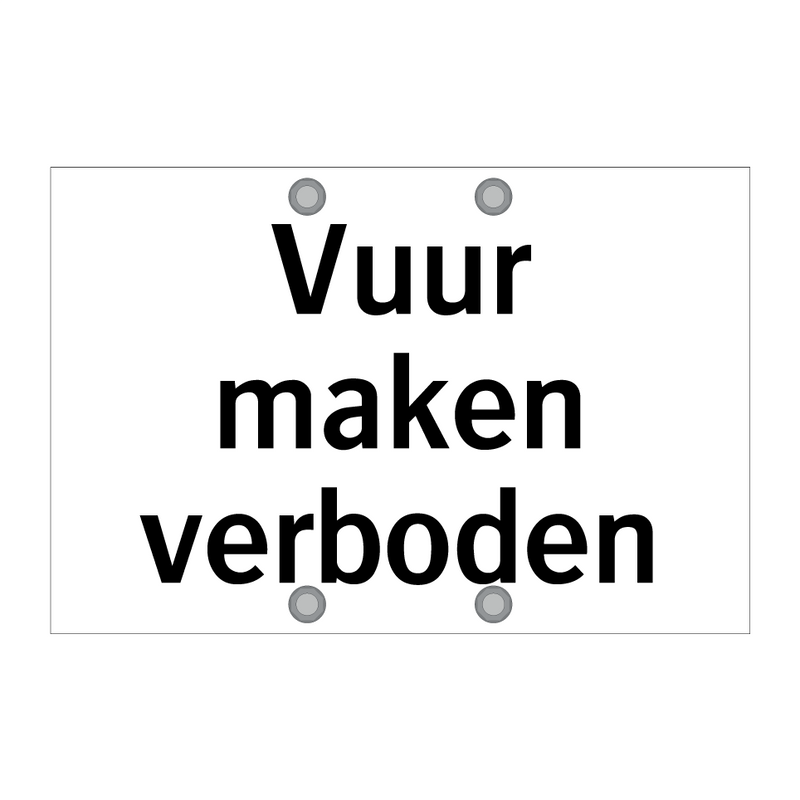 Vuur maken verboden