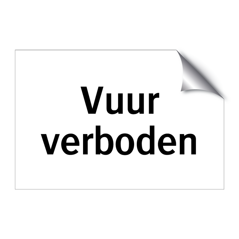 Vuur verboden