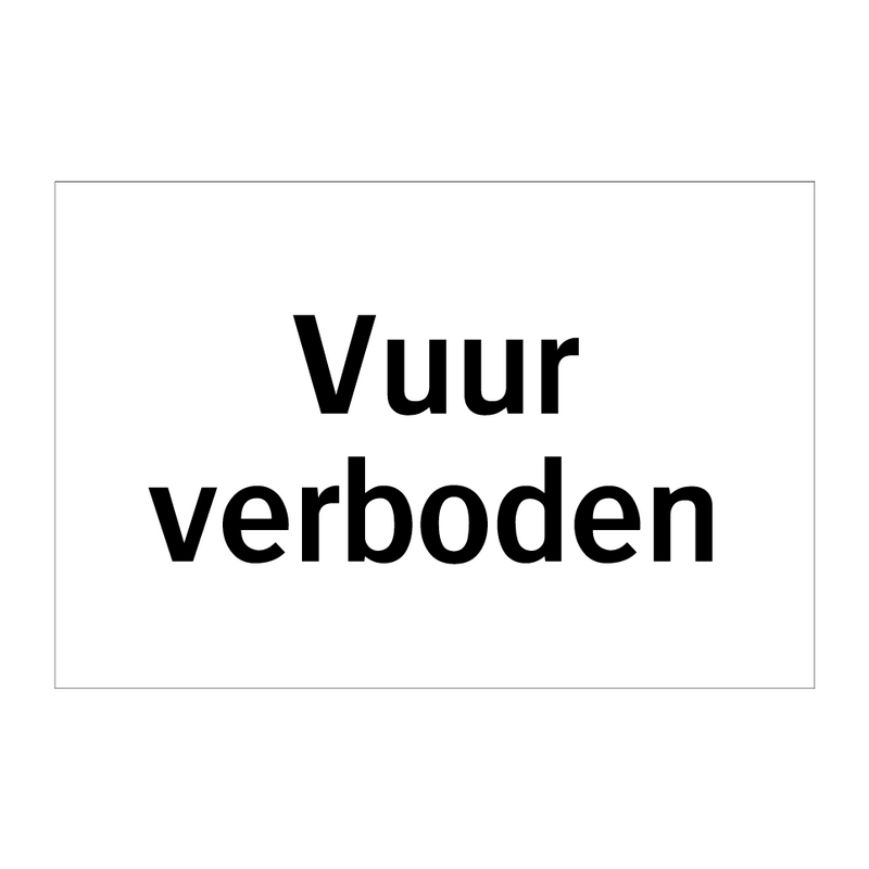 Vuur verboden