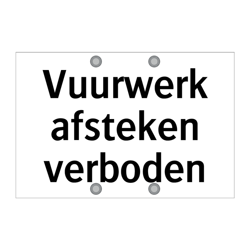 Vuurwerk afsteken verboden